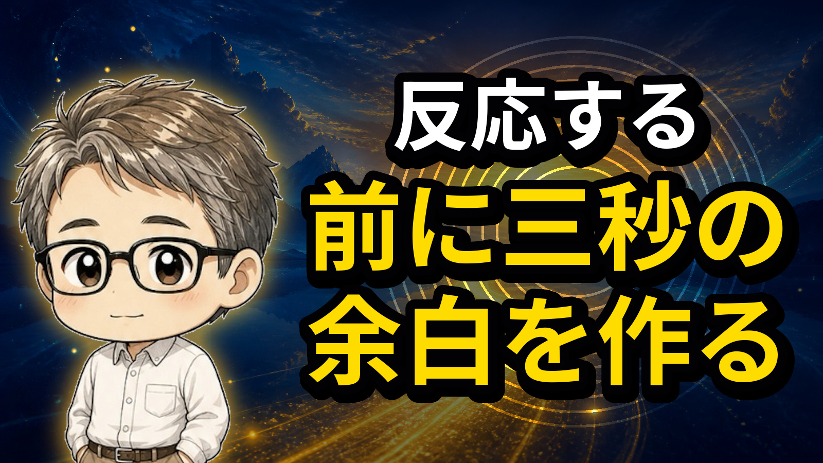 反応する前に三秒の余白を作る