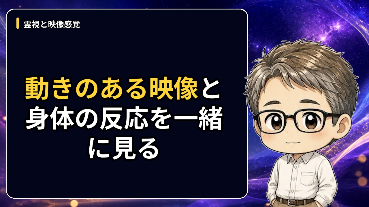 動きのある映像と身体の反応を一緒に見る